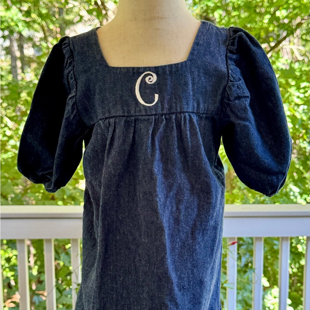 Smockadot Denim dress with C monogram 3T
